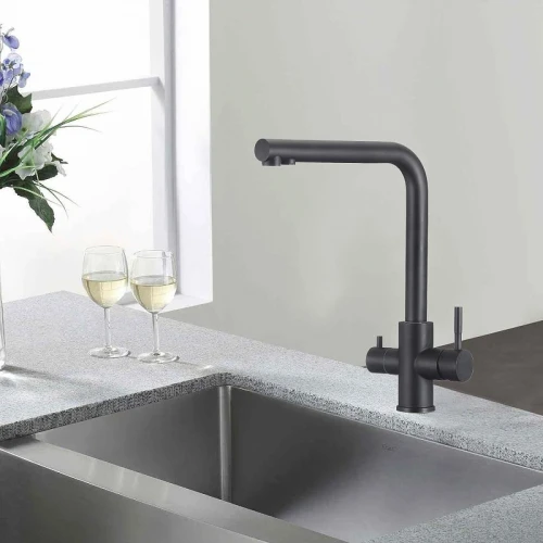 Смеситель для кухни WesnaArt Eko EKO05-151Black Черный матовый