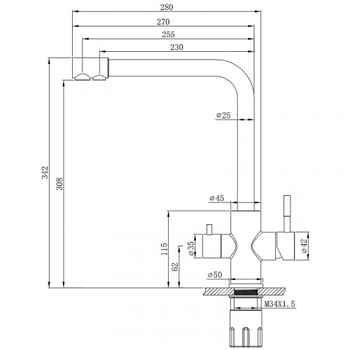 Смеситель для кухни WesnaArt Eko EKO05-151Black Черный матовый
