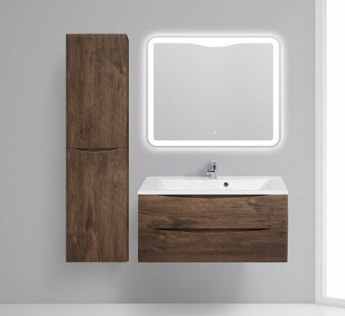 Шкаф пенал BelBagno Fly-Marino 40 L FLY-MARINO-1500-2A-SC-RW-P-L подвесной Rovere Moro МДФ / ЛДСП