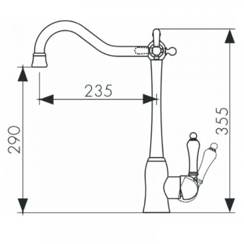 Смеситель для кухни Kaiser Vincent 31944 Хром латунь