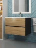 Тумба под раковину Uperwood Barsa 70 2930205157 подвесная цвет Черный матовый Дуб сонома
