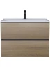 Тумба под раковину Uperwood Barsa 70 2930205157 подвесная цвет Черный матовый Дуб сонома