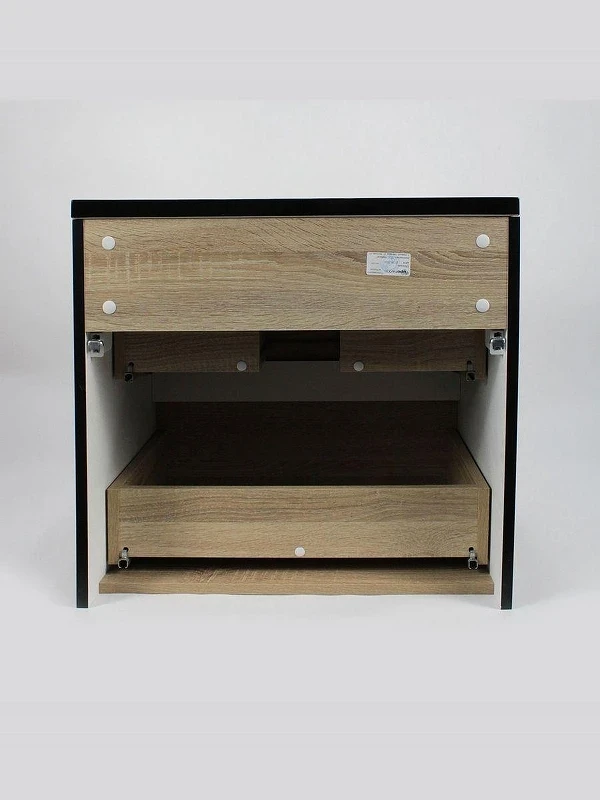 Тумба под раковину Uperwood Barsa 70 2930205157 подвесная цвет Черный матовый Дуб сонома