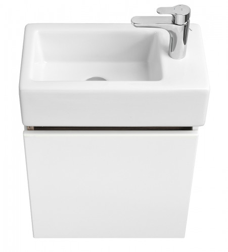 Тумба под раковину Aquaton Эклипс 45 М R 1A172801EK49R подвесная Белый Эбони светлый МДФ / ЛДСП