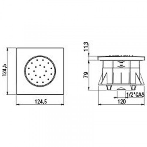 Душевая форсунка Paini 50CR721IQ Хром