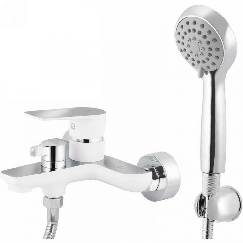 Смеситель для ванны Kaiser Atrio 60022 Белый Хром латунь на стену