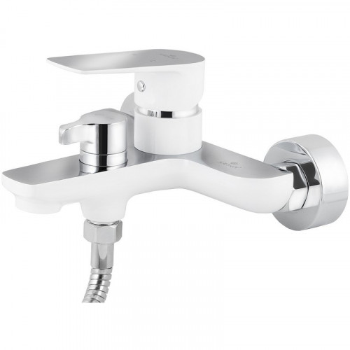 Смеситель для ванны Kaiser Atrio 60022 Белый Хром латунь на стену