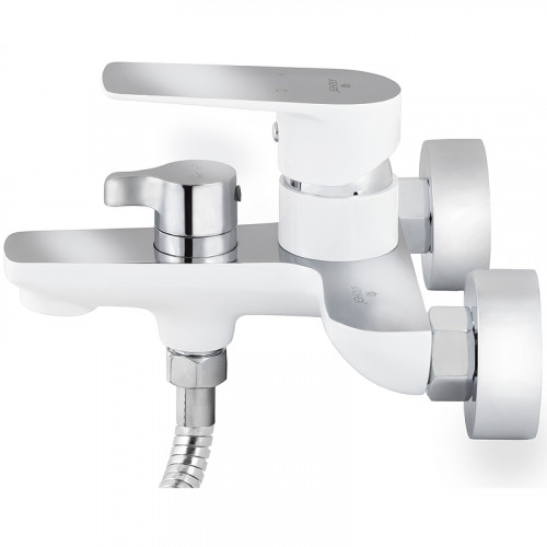 Смеситель для ванны Kaiser Atrio 60022 Белый Хром латунь на стену