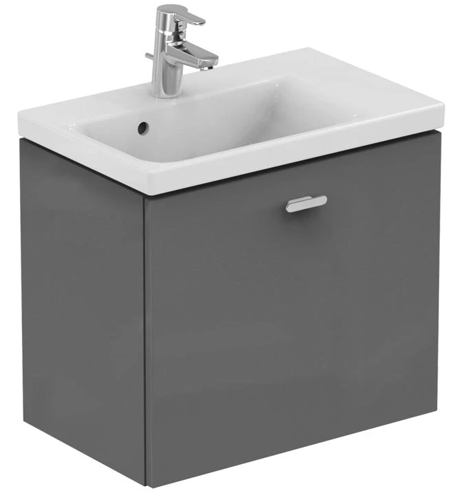 Тумба под раковину Ideal Standard Connect Space 60 C6743KR подвесная Серая глянцевая МДФ / ЛДСП