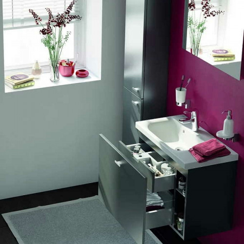 Тумба под раковину Ideal Standard Connect Space 60 C6743KR подвесная Серая глянцевая МДФ / ЛДСП