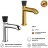 Смеситель для раковины Paini Domus 18PJ205PZ Золото матовое