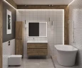 Тумба под раковину Aquanet Nova Lite 2.0 90 L 346318 подвесная цвет Дуб рустикальный