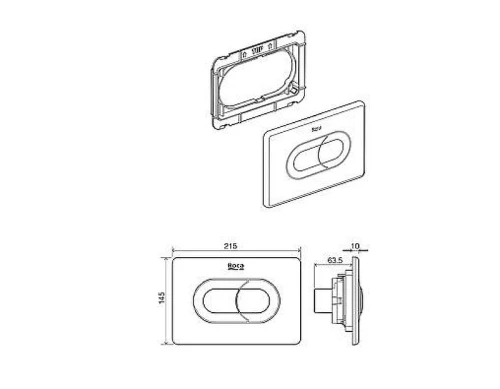 Кнопка смыва для инсталляции Roca Galaxy ZRU9307707 цвет Черный