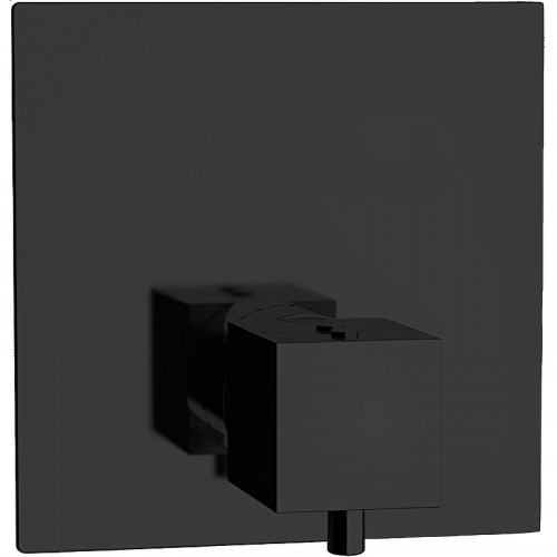 Смеситель для душа Remer Qubica Thermo QT30KBNO с термостатом Черный матовый латунь встраиваемый