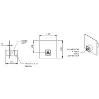 Смеситель для душа Remer Qubica Thermo QT30KBNO с термостатом Черный матовый латунь встраиваемый