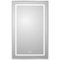 Зеркало BelBagno Kraft 50 SPC-KRAFT-500-800-LED-TCH-WARM с подсветкой Сатин с сенсорным выключателем и подогревом стекло