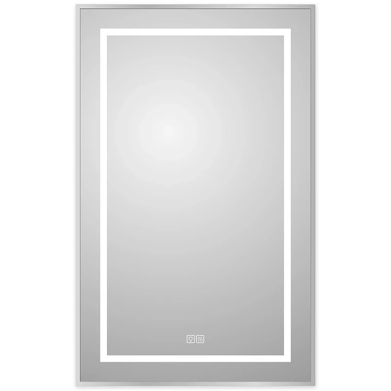Зеркало BelBagno Kraft 50 SPC-KRAFT-500-800-LED-TCH-WARM с подсветкой Сатин с сенсорным выключателем и подогревом стекло
