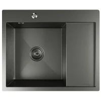 Кухонная мойка Mixline Pro 60 L 552926 цвет Черный графит