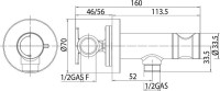 Гигиенический душ Bossini Paloma Flat E37011B.030 Хром латунь на стену