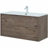 Тумба под раковину Aquanet Lino 100 Flat 287545 подвесная Дуб веллингтон МДФ / ЛДСП