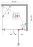 Душевой уголок BelBagno Kraft 90х100 KRAFT-AH-12-90/100-C-Cr-R профиль Хром стекло прозрачное