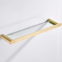 Стеклянная полка CeramaLux Florenzia 63111 Золото матовое