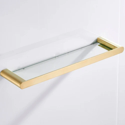 Стеклянная полка CeramaLux Florenzia 63111 Золото матовое