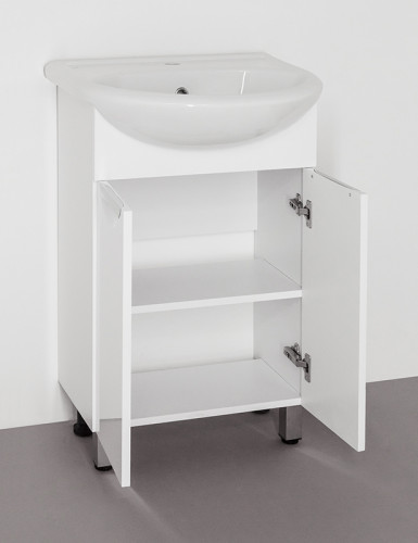 Тумба под раковину Style Line Жасмин 55 Белый глянец МДФ / ЛДСП