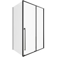 Душевой уголок Allen Brau Fantasy 130x90 3.11007.31 + 3.11013.31 профиль Черный матовый стекло прозрачное