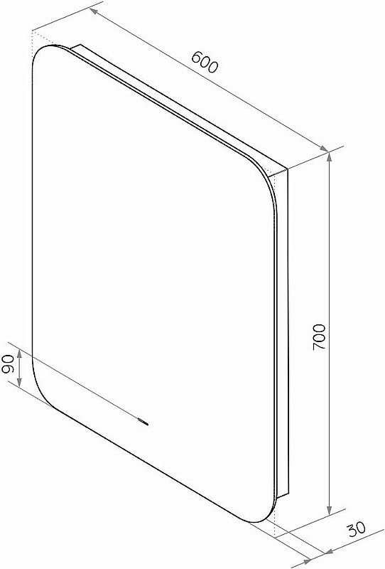 Зеркало DIWO Кострома 60 ЗЛП1717 с подсветкой с бесконтактным выключателем