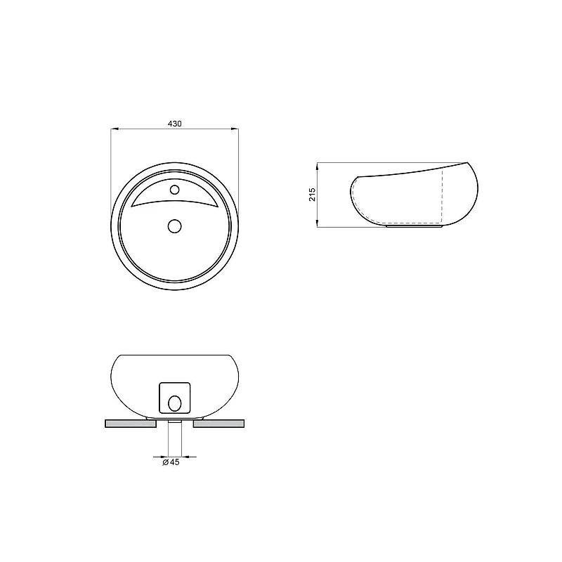Раковина накладная Lavinia Boho Bathroom Sink 43 33311098 цвет Белый глянцевый