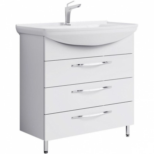 Тумба под раковину Aqwella Аллегро 85 Agr.01.08/3 Белая МДФ / ЛДСП