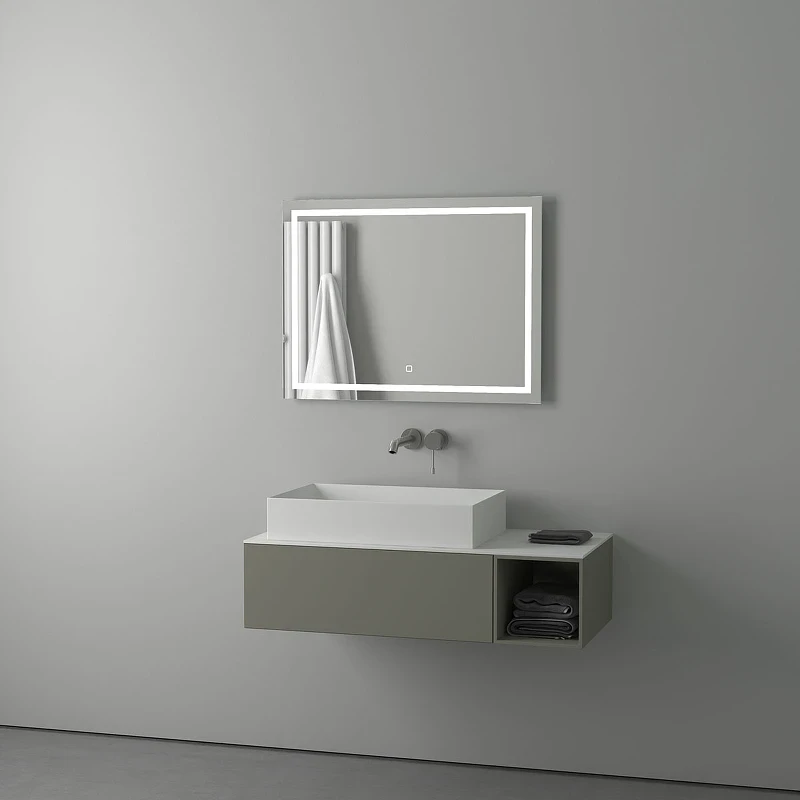 Зеркало Evoform Ledline 60x80 BY 2435 с подсветкой 24 W - сенсорный выключатель стекло