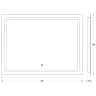 Зеркало Evoform Ledline 60x80 BY 2435 с подсветкой 24 W - сенсорный выключатель стекло