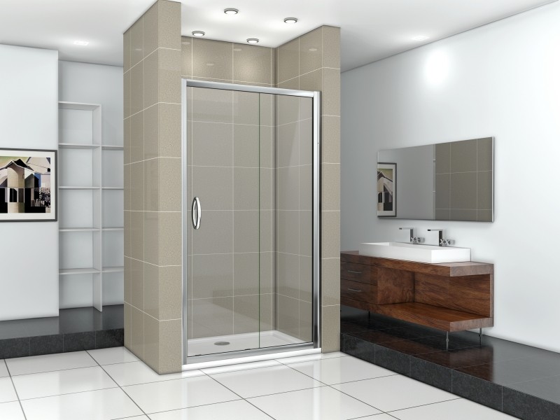 Душевая дверь в нишу Good Door Infinity WTW-130-C-CH 130 профиль Хром стекло прозрачное
