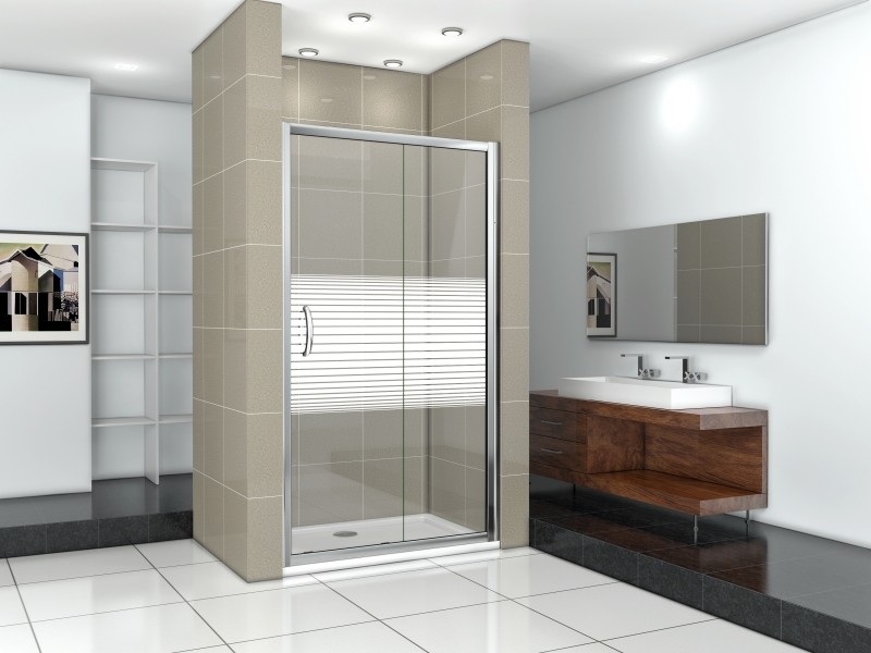 Душевая дверь в нишу Good Door Infinity WTW-130-C-CH 130 профиль Хром стекло прозрачное