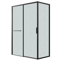 Душевой уголок Grossman Style 110x100 L 120.K33.05.1110.21.02 профиль Черный матовый стекло шиншилла