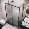 Душевой уголок Grossman Style 110x100 L 120.K33.05.1110.21.02 профиль Черный матовый стекло шиншилла