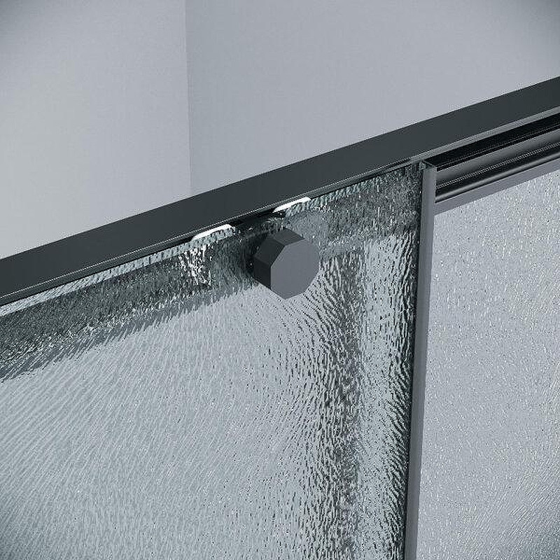 Душевой уголок Grossman Style 110x100 L 120.K33.05.1110.21.02 профиль Черный матовый стекло шиншилла