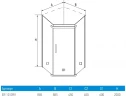 Душевой уголок Erlit Comfort 90х90 ER10109V-C1 профиль Хром стекло прозрачное