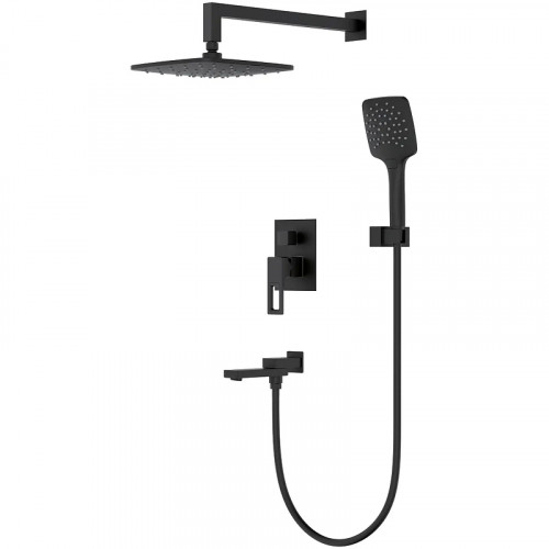 Душевая система Gappo G7117-6 Черная матовая латунь встраиваемый