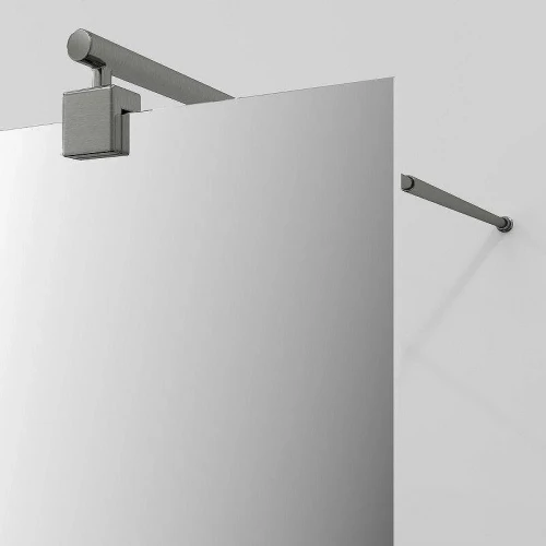 Душевая перегородка WasserKRAFT Vechte 90 60W39GR-MR профиль Графит стекло зеркальное