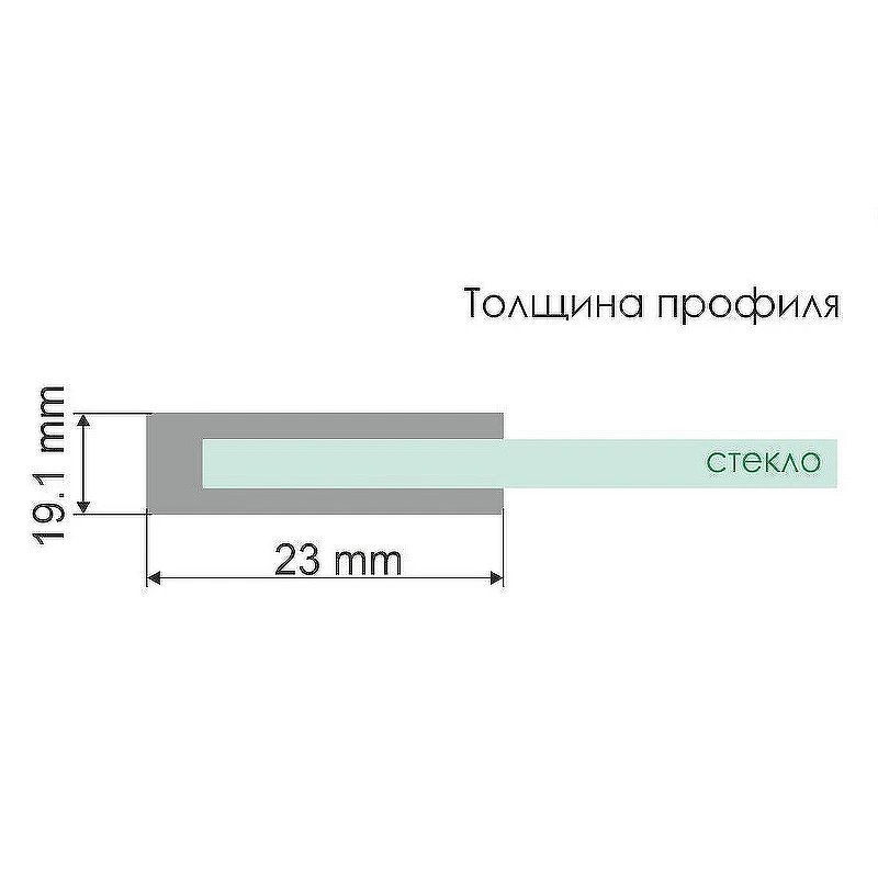 Душевая дверь WasserKRAFT Elbe 90 74P04 профиль Черный матовый стекло прозрачное