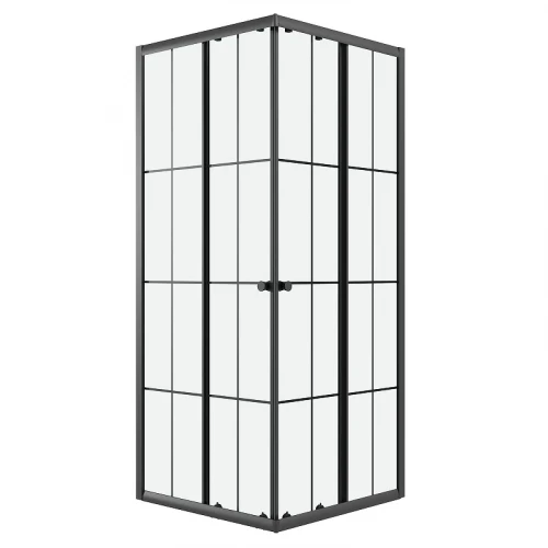 Душевой уголок Niagara Eco 80х80 NG-1008-14QKL профиль цвет Черный матовый стекло прозрачное