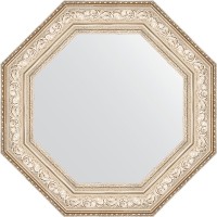 Зеркало Evoform Octagon 71х71 BY 3854 в багетной раме - Виньетка серебро 109 мм стекло