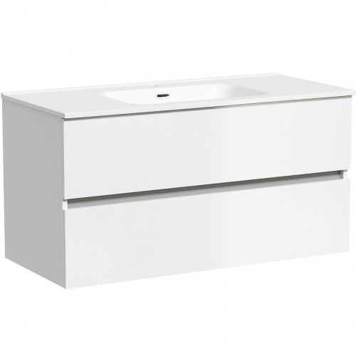 Тумба под раковину Sancos Urban 100 UR100W подвесная Белый глянец МДФ / ЛДСП