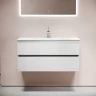 Тумба под раковину Sancos Urban 100 UR100W подвесная Белый глянец МДФ / ЛДСП