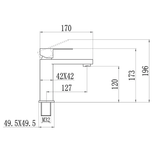 Смеситель для раковины Fmark FS8701A цвет Хром