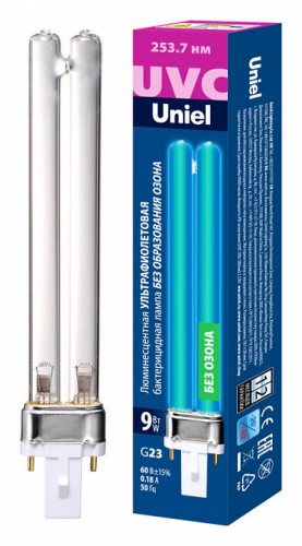 Лампа бактерицидная Uniel  G23 9Вт K UL-00007440