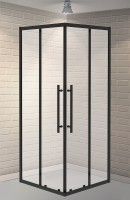Душевой уголок Esbano Flex 100x100 ESOGF100KVB профиль Черный стекло прозрачное